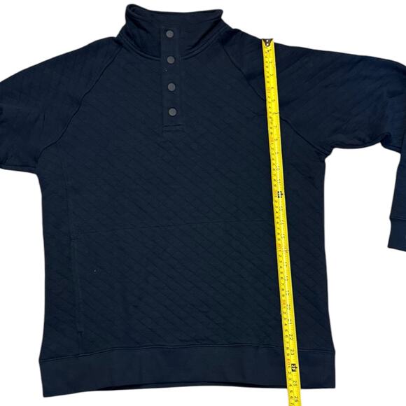 Eddie Bauer Mens Blue Quilted Mock Neck Pullover Sweater Small NWOT - Picture 4 of 5